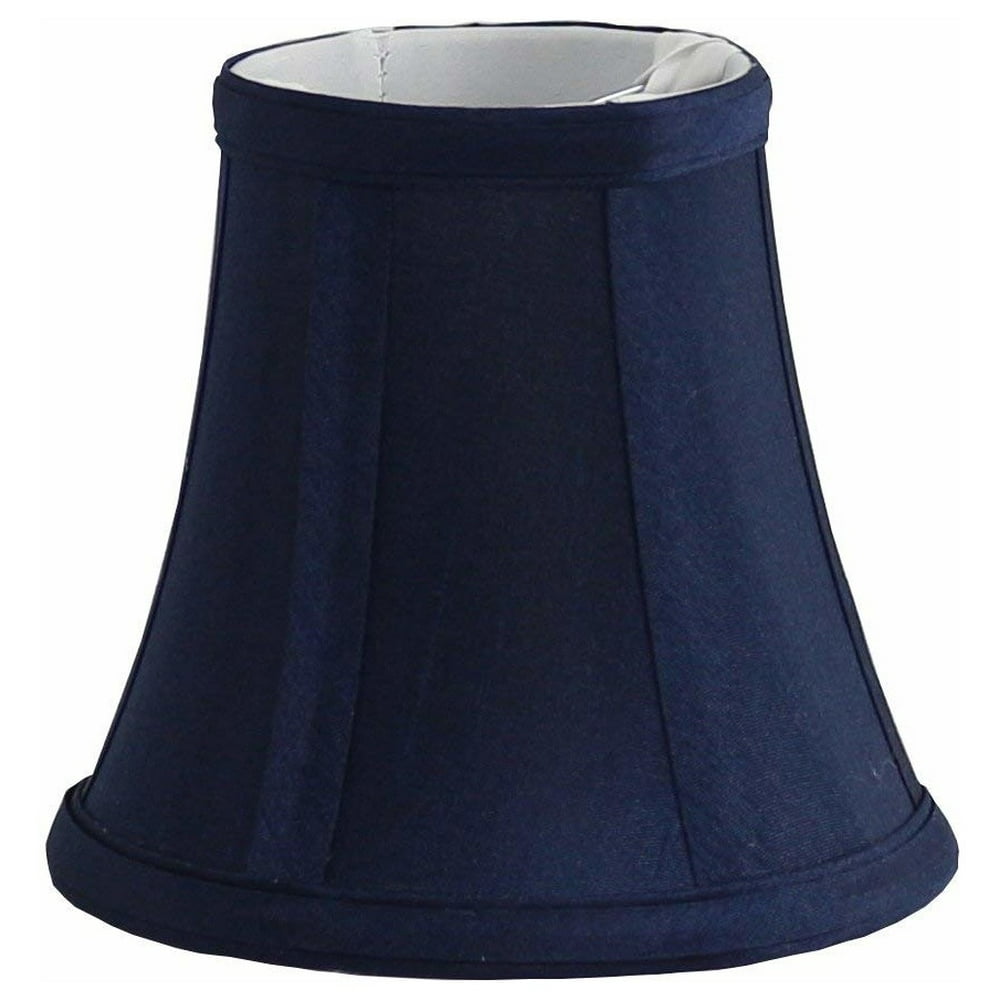 Urbanest Navy Blue Silk Bell Chandelier Lamp Shade, 3x5x4.5"