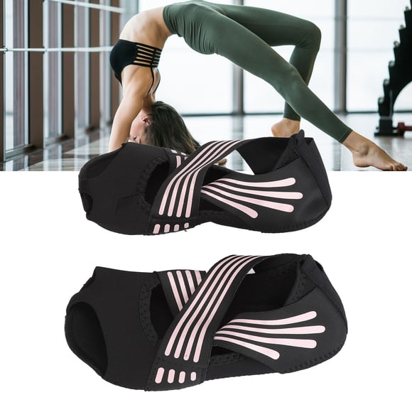 Calcetines De Yoga Sin Dedos, 1 Par De Calcetines De Pilates Sin Dedos De Silicona Antideslizantes Para Entrenamiento Para Mujer