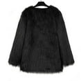 thumbnail image 5 of Penkiiy Women's Long Sleeve Fluffy Faux Fur Warm Coat Faux Fur Coat Black, 5 of 5