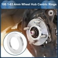 thumbnail image 2 of Unique Bargains Car Wheel Hub Centric Rings Wheels Center Shaft Shock Absorbing Hubrings Aluminum Alloy Silver Tone Durable OD 100.1mm to ID 63.4mm, 2 of 7
