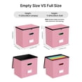 thumbnail image 3 of Cajas organizadoras de archivos Oterri, pequeñas, 31 x 21 x 30 cm, 2 unidades, color rosa, 3 of 7