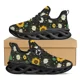 thumbnail image 1 of Zapatillas de deporte con cordones y estampado de girasoles para mujer, ligeras y transpirables, estilo moderno,, 1 of 6