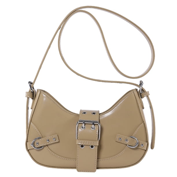 Bolso Hombro Y2K para Mujer Cool Style Crescent Bag para Viajes Al Aire Libre Caqui JShteea