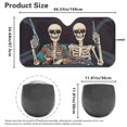 thumbnail image 4 of Yuyamidu Skull Front Windshield Sun Shade for Big Sedan SUV Van Fashion Automobile Window Shades Portable Car Shade Front Windshield Cover Glare Max UV Rays, 4 of 7
