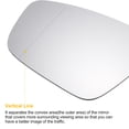 thumbnail image 4 of Unique Bargains 1 Pcs Left Driver Side Rearview Mirror Glass Replacement Heated White Glass with Back Fit for Volkswagen Jetta, 4 of 6