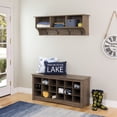thumbnail image 2 of Prepac Shoe Drifted Gray Cubbie Bench, 2 of 5