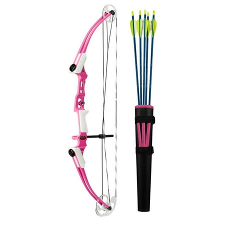 Genesis Mini Youth Compound Bow and Arrow Kit Right Handed Pink