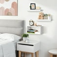 thumbnail image 2 of Sorbus Floating Shelves for Wall Set of 3 - Bathroom Shelves for Wall Storage, Over Toilet, Bedroom, Farmhouse, Wall Decor - 2 Floating Shelves with Invisible Brackets & 1 Rectangular Box, 2 of 7