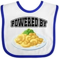 thumbnail image 3 of Inktastic Powered by Macaroni and Cheese Boys or Girls Baby Bib, 3 of 4