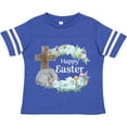 thumbnail image 3 of Inktastic Happy Easter with Cross and Flowers Boys or Girls Toddler T-Shirt, 3 of 5