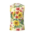 thumbnail image 6 of Lsque Sunflower Cornflower Poppy Print Men's Cotton Blend Sleeveless Muscle Shirts (S-3XL)- Moisture Wicking, Odor Protection, UPF 30+,XX-Large, 6 of 8