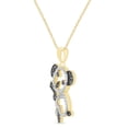 thumbnail image 2 of Real Black & White Diamond Koala Pendant 18" Necklace 10K Solid Yellow Gold Over, 2 of 3