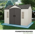 thumbnail image 5 of Lifetime Lockable DIY Polyethylene Storage Shed, 71.25 Sq. ft., 10' x 8', Tan & Gray (60393), 5 of 24