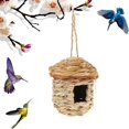 thumbnail image 3 of Nido de Pájaros de pájaros para colgar, casa de pájaros hecha a mano loro colgante cueva tejida jau de pájaros hogar Decoración de jardín - pequeña Sunnimix casa nido, 3 of 8