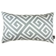 thumbnail image 3 of Decorative Throw Pillow Cover Set of 2 Greek Key 12" x 20" Gray & White Lumbar for Couch, Bedding, 3 of 5