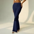 thumbnail image 4 of DuoJiaJ Trousers High Waist Straight Leg Casual Business Pants For Work Comfortable Stretch Fabric Classic Versatile Bottoms Women's Lounge Pants Blue XL, 4 of 5