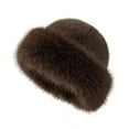 thumbnail image 2 of LShunze Womens Winter Faux Fur Bucket Hat, Warm Faux Mink Plush Hat Fluffy Fisherman Fuzzy Bucket Hat Russian Hat for Outdoor, 2 of 8
