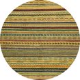 thumbnail image 1 of Ahgly Company Tapis Rond Abstrait Jaune pour Intérieur, 3 Pieds Rond, 1 of 6