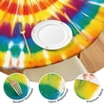 thumbnail image 4 of Tie Dye Color Burst Pattern Round Fitted Tablecloth with Elastic Edge,Dining Table Cover Waterproof,Outdoor Round Tablecloth for Camping,Dining,Indoor and Outdoor, 4 of 7