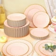 thumbnail image 7 of Pink Plastic Plates with Gold Rim Heavy Duty Disposable Plates for Dessert, Appetizer, Holiday, Wedding, Party (120 Pcs, Pink), 7 of 7
