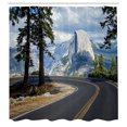 thumbnail image 3 of Ambesonne Green Shower Curtain, Mountain Road Landscape, 69"Wx75"L, Green, 3 of 5