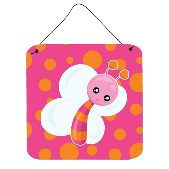 Butterfly on Polkadots Wall or Door Hanging Prints