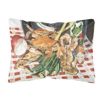 Carolines Treasures 8537PW1216 Crab Boil Canvas Fabric Decorative Pillow, 12H x16W, multicolor