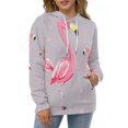 thumbnail image 4 of Pink Flamingos Grey Stars Men's Women Vintage 3D Hooded Sweatshirt - All-Season Loose Fit Streetwear, 4 of 6