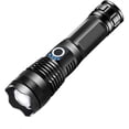 thumbnail image 2 of Ultra Powerful USB Rechargeable LED 3000 Lumens CREE XHP50 Flashlight, 5 Modes IP65 Waterproof Military Zoomable for Camping Hiking(Rechargeable Battery Included), 2 of 5