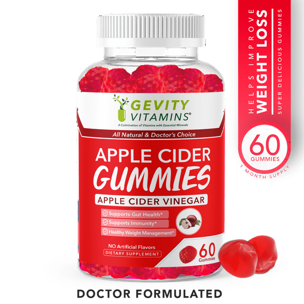 Gevity Vitamins Apple Cider Vinegar Gummies, 60 Gummies, Dietary
