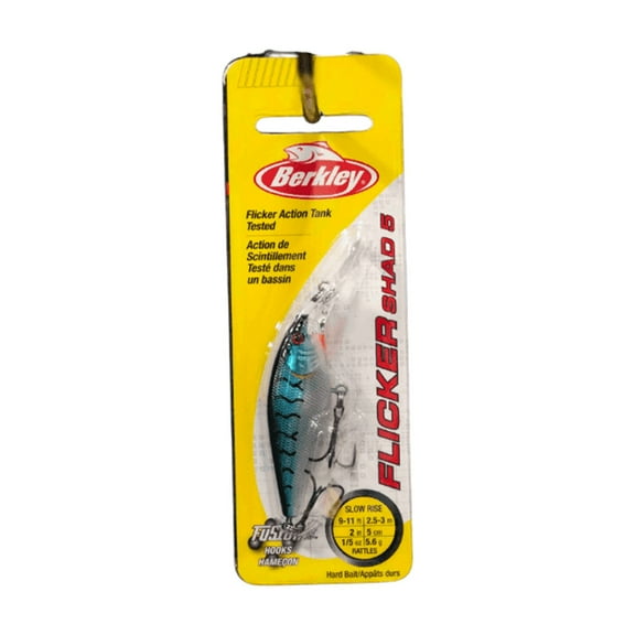 Berkley Flicker Shad Fishing Lure, Blue Tiger, 3/16 oz