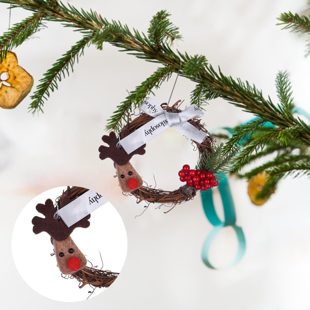Ganfancp Feliz Navidad Guirnalda Guirnalda Ventana Puerta Decoraciones Bowknot Ornamento Liquidación Ventas Hoy Ofertas Prime 1 Corona de Navidad