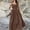 *Coffee, variant on ClodeEU Women's Cotton V Neck Spaghetti Strap Maxi Dress ,Elegant Casual Long Dress with Backless Lace-Up for Summer Coffee,Womens Plus L