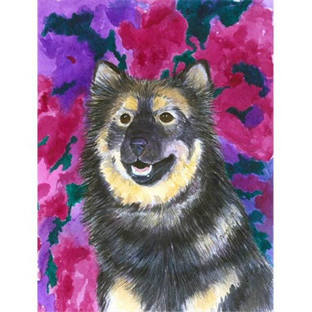 Drapeau en Toile Taille Maison Finnish Lapphund 28 x 40 Po