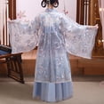 thumbnail image 4 of Elegant Traditional Chinese Hanfu Dress Set for Girls, Tang Dynasty Princess Dress with Floral Tulle for Graduation, Halloween, Easter, Christmas Festival, 4 of 8