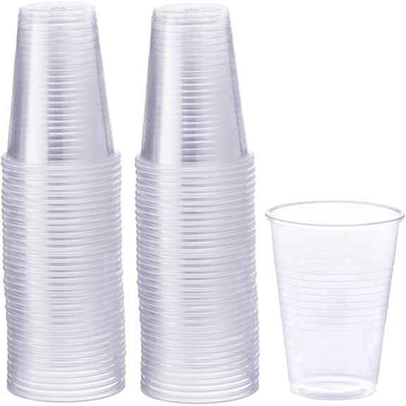 GUSTO 9oz Plastic Cups Disposable Clear Cups for Party, 80-Pack
