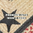 thumbnail image 3 of Homespice Gloucester Jute Braided Rug 20x30in Rect Black-Tan-Red Natural Jute Rug. Uses- Indoor Entryway Rug, Kitchen Rug, Bedroom Doorway Reversible, Rustic, Country, Primitive, Farmhouse Decor, 3 of 8