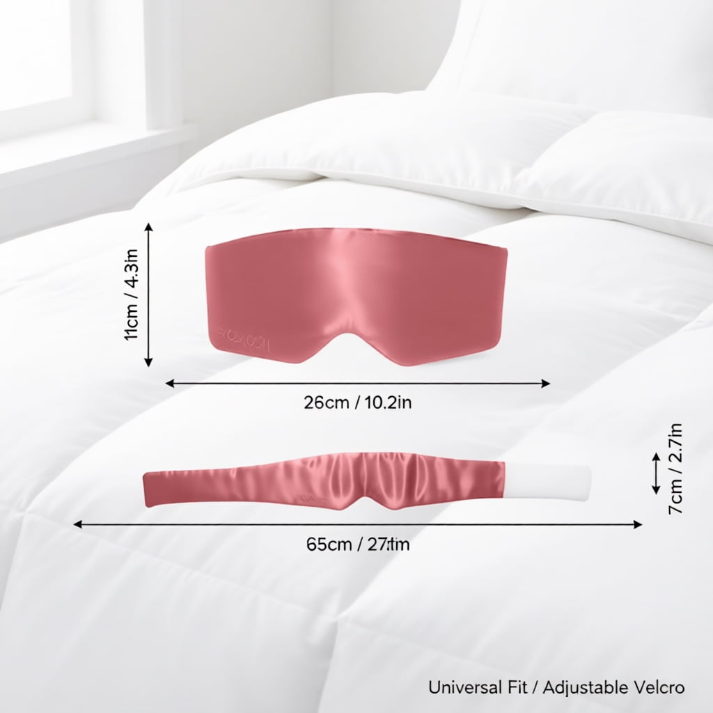 FACEMOON Silk Sleep Mask, Super Soft Eye Cover, Light Blackout