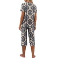 thumbnail image 6 of MINTREUS Women's Pajama Sets Short Sleeve Shirt and Capri Soft Pajama Sets with Pockets M-4XL, 6 of 6