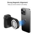 thumbnail image 2 of FlashBack Ring Light Shutter Grip with Wireless Shutter, Adjustable LED, and Magnetic Attachment – Black – Compatible with iPhone & Android, 2 of 10