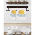 thumbnail image 3 of Yellow Sun Rise Kitchen Dish Towels for Drying Dishes Set of 3, Ocean Waves Coastal Abstract Art Waffle Weave Microfiber Hand Tea Bathroom Towels Quick Dry & Absorbent Towel 15.7x23.6, 3 of 7