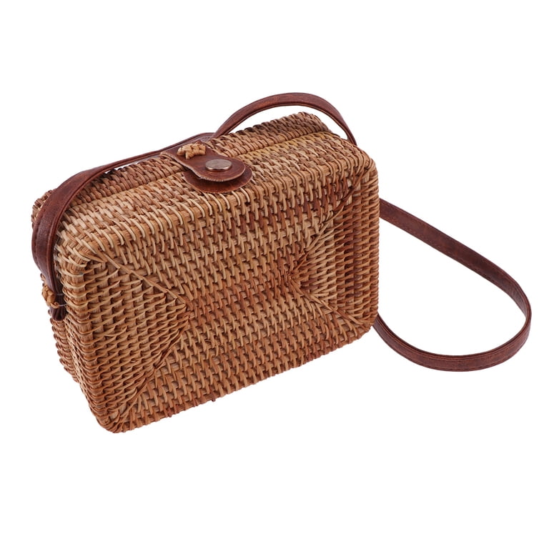 Xing Womens Backpack Round Rattan Straw Bag Casual Fashion 