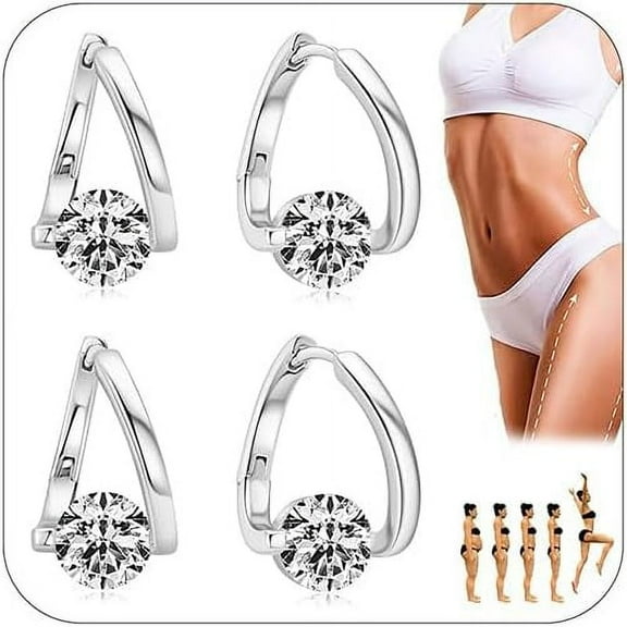 Lymphatic Earrings for Women Halolux Histone Lymphvity Germanium Drainage Earrings Magnetotherapy Rhinestone Hoop Earrings Jewelry Gifts[i109]