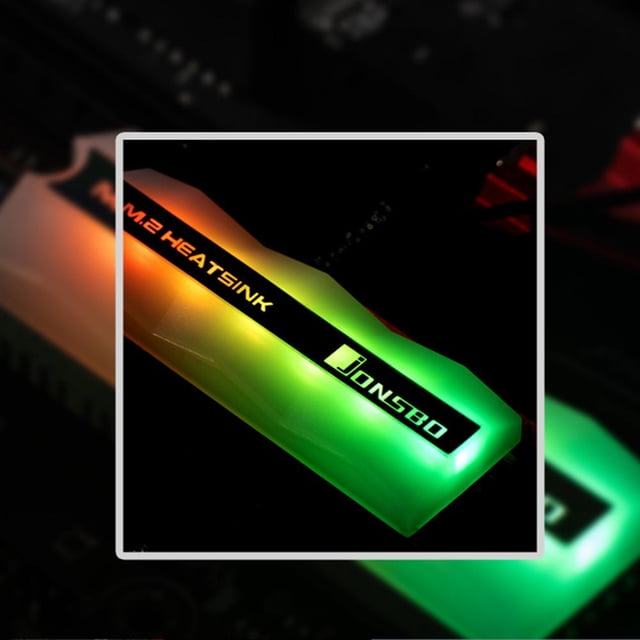 Jonsbo M.2-2 Color Light M.2 SSD Disipador de calor 5V 3Pin Enfriador de unidad de estado sólido