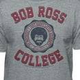 thumbnail image 2 of Teelocity Bob Ross College Label Graphic T-Shirt (X-Large - Standard Fit, Athletic Heather Americana), 2 of 4