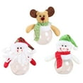 thumbnail image 1 of 3pcs Christmas Candy Jar Empty  Jars Cartoon Doll Candy Box Container Party Decoration (Santa  Snowman  Elk), 1 of 4