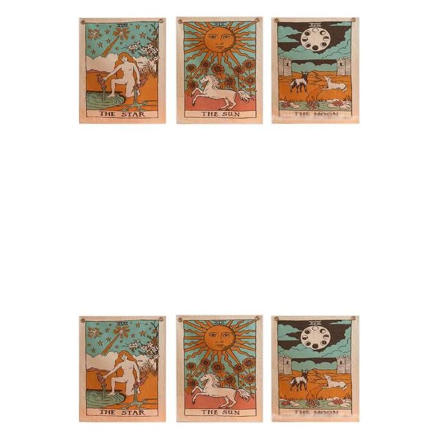 Toystoory 3 unids/set mundo místico de Tarot en tapiz para el hogar decoración colgante de pared tapiz de tarjeta de Tarot solar Type3 NO3