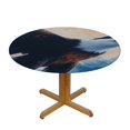 thumbnail image 3 of Autua Eagle Clouds Sky Round Tablecloth Stain-Resistant & Washable for Home Kitchen Outdoor Decoration 54"-58, 3 of 8