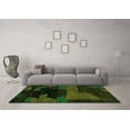 thumbnail image 3 of Ahgly Company Indoor Round Abstract Green Modern Area Rugs, 7' Round, 3 of 4