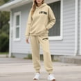 thumbnail image 2 of Drie Cute Sweat Sets for Women Sweats Sets for Women Comfy Hoodie Sweatsuit Sets Fall Fashion Clothes Beige,M, 2 of 6